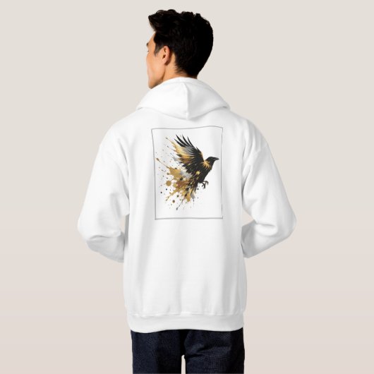 ホワイト&ゴールドデザインコレクション パーカ (裏面フル)