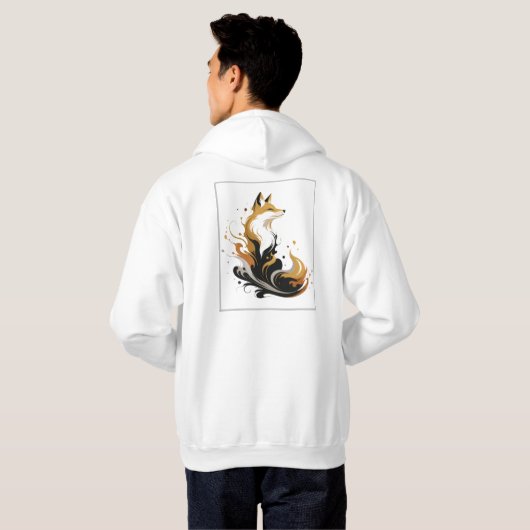 ホワイト&ゴールドデザインコレクション パーカ (裏面フル)