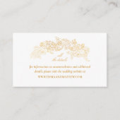 ホワイト&ゴールドフェイク・フォイル・バロックの結婚ウェブサイト エンクロージャーカード (正面)