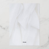 ホワイト/ゴールドフォイルテーブルカードNo. 1 箔招待状 (裏面)