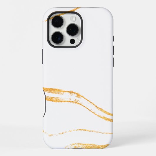 ホワイト+ゴールド大理石 iPhoneケース (裏面)
