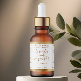 ホワイト＆ゴールド コスメ ドロッパーボトルラベル ラベル