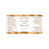 ホワイト＆ゴールド コスメ ドロッパーボトルラベル ラベル (正面)