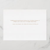 ホワイト＆ゴールド シンプル プラッド フレーム 箔シーズンカード (裏面)