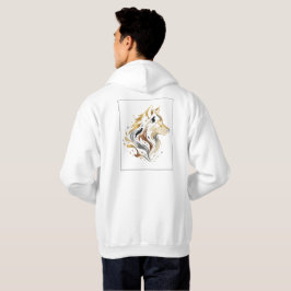 ホワイト&ゴールド デザイン コレクション パーカ