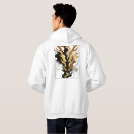 ホワイト&ゴールド デザイン コレクション パーカ