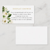 ホワイト ゴールド フローラル ディスプレイ シャワー エンクロージャー カード (正面/裏面)