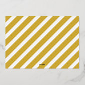 ホワイト＆ゴールド モダン レトロ クリスマス フォト 箔シーズンカード (裏面)