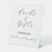 ホワイト・シグネチャー・スクリプト・カードとギフト 台座サイン (正面)