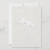 ホワイト シャムロック ウェディング 招待状 (裏面)