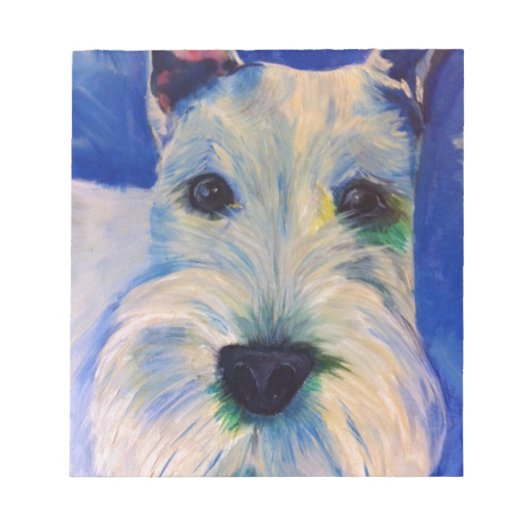 ホワイト・シュナウザーのルール！ ノートパッド (正面)