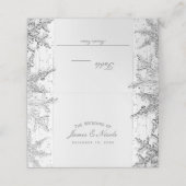 ホワイト&シルバーウィンターワンダーランドスノーフレークスシート プレイスカード (外部開封)