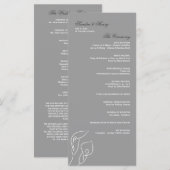 ホワイト&シルバーカラリリー結婚式 プログラム (正面/裏面)