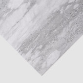ホワイト&シルバーグリッターマーブルテクスチャプリント 薄葉紙 (詳細)