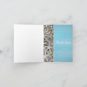 ホワイト・シーシェル・ビーチ結婚式は私の花の女の子？ サンキューカード (内部)