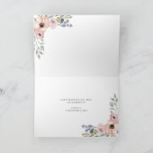 ホワイト ジオメトリック フラワー | 写真 母の日 カード (内部)