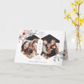 ホワイト ジオメトリック フラワー | 写真 母の日 カード (黄色い花)