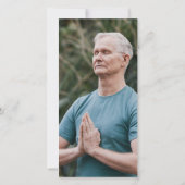 ホワイト・スクリプト&フォト葬儀 サンキューカード (裏面)