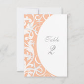 ホワイト スターフィッシュ コーラル ビーチ ウェディング テーブル ナンバー 招待状 (裏面)