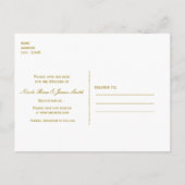 ホワイト スターフィッシュ ゴールド ビーチ ウェディング セーブ ザ デート 案内ポストカード (裏面)