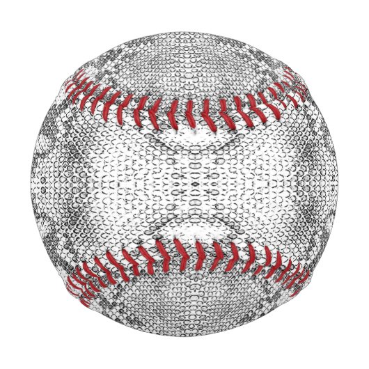 ホワイト スネーク スキン プリント 野球ボール (正面)