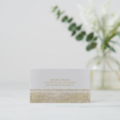 ホワイト&スパーキング金ゴールドグラムきらきら光るフレンド参照 紹介カード (スタンド正面)