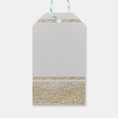 ホワイト&スパーキング金ゴールドグラムシックパーティーフェイト ギフトタグ (裏面)
