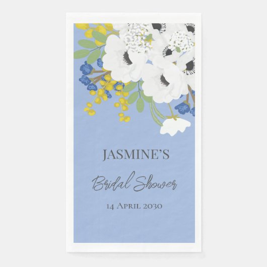 ホワイト スプリング フラワーブーケ ブライダルシャワー (正面)