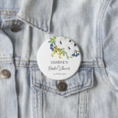 ホワイト スプリング フラワーブーケ ブライダルシャワー 缶バッジ (インサイチュ)