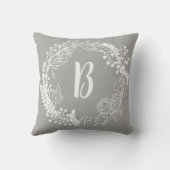 ホワイト スプリング リース & グレー クッション (裏面)