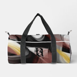 ホワイト スモール ジム ダッフルバッグ トレンド アブストラクト パウダリー