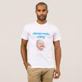 ホワイト+スリーブTシャツ Tシャツ (正面フル)