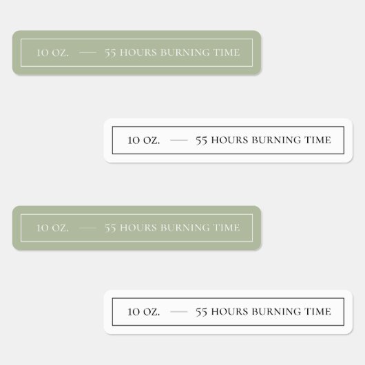 ホワイト&セージろうそく不正開封防止シールラベル ラベル (グループ)
