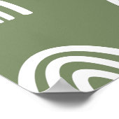 ホワイト/セージボホレインボウズ子供部屋デコール ポスター (角)