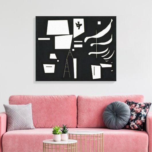 ホワイト – ソフトと懸命 | Kandinsky | キャンバスプリント (インサイチュ (リビング))