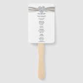 ホワイト ダイヤモンド ハート ウェディング プログラム ハンドファン (裏面)