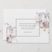 ホワイト ダリア フラワル エレガント ブライダル ウェディング 招待状 (裏面)