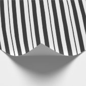 ホワイト&ダークグレーキャンディーケーン対角ストライプ ラッピングペーパー (角)