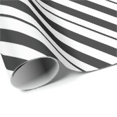 ホワイト&ダークグレーキャンディーケーン対角ストライプ ラッピングペーパー (ロールコーナー)