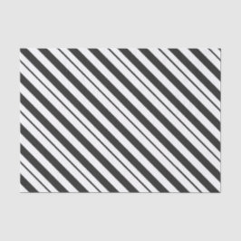ホワイト&ダークグレーキャンディーケーン対角ストライプ 薄葉紙