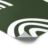 ホワイト/ダークセージボホレインボウズ子供部屋デコール ポスター (角)