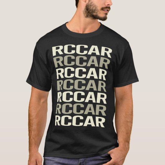 ホワイト テキスト RC カー 自動車 Tシャツ (正面)