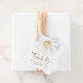 ホワイト デイジー フラワーズ かわいい エレガント ボヘミアンスタイル サンクス フェイバータグ (インサイチュ)