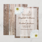 ホワイト デイジー ラスティック バーン セーブ・ザ・デート 発表 (正面/裏面)