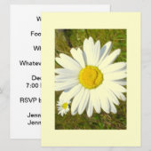 ホワイト デイジー 招待状 (正面/裏面)