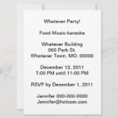 ホワイト デイジー 招待状 (裏面)