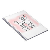 ホワイト トイ プードル スパイラル フォト ノートブック (右側)