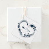 ホワイト&ネイビーフローラ感謝していハートユー フェイバータグ (インサイチュ)