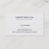 ホワイト&ネイビーブルーヴィンテージフローラスワールレース 名刺 (裏面)