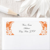 ホワイト&ネクタリンダマスク差出人住所 ラベル (インサイチュ)